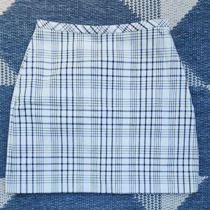 Banana Republic Blue and White Pencil Mini Skirt